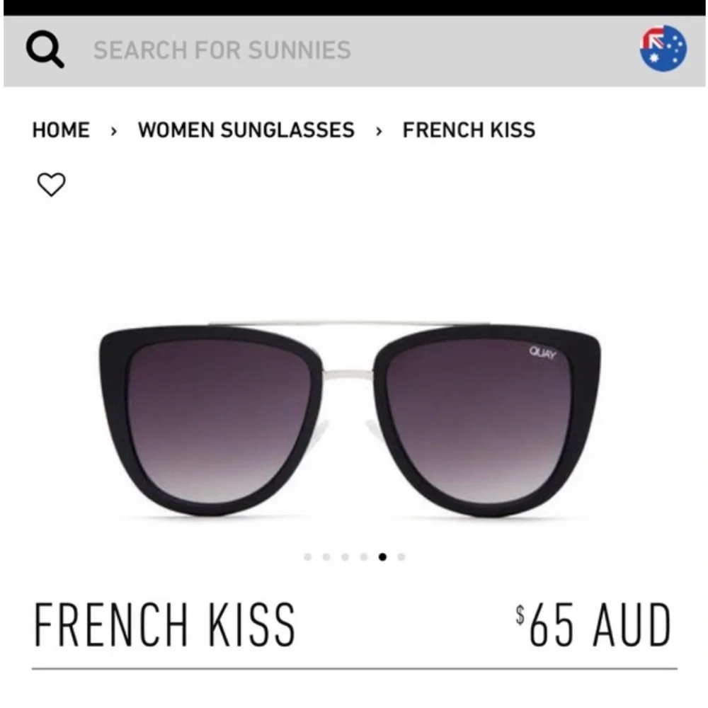 Quay Australia Black Cat-Eye Sunglasses